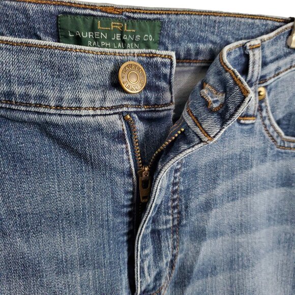 LRL Ralph Lauren Womens Size 12P Jeans 12 Petite Classic Straight Denim Stretch - Picture 8 of 10